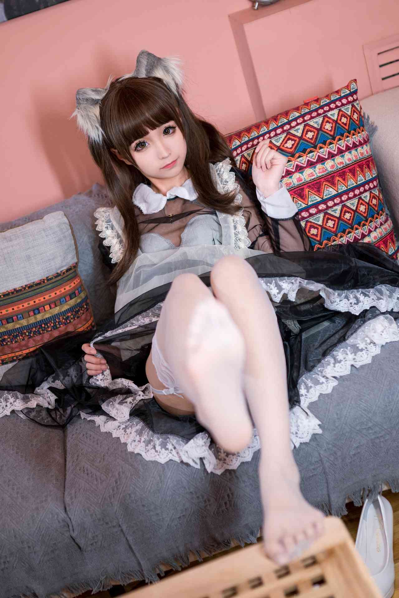 蠢沫沫黑透明女仆